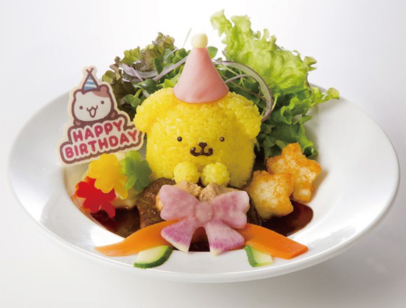 【新品・タグ付き】ポムポムプリン カフェ限定　バースデー　マスコット ポムポムプリンカフェ ポムポムプリン マフィン バースデー