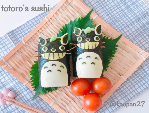 簡単にできる キャラ弁 ならぬ キャラごはん レシピを紹介 今回の料理は トトロの梅きゅうり海苔巻き Moshi Moshi Nippon もしもしにっぽん