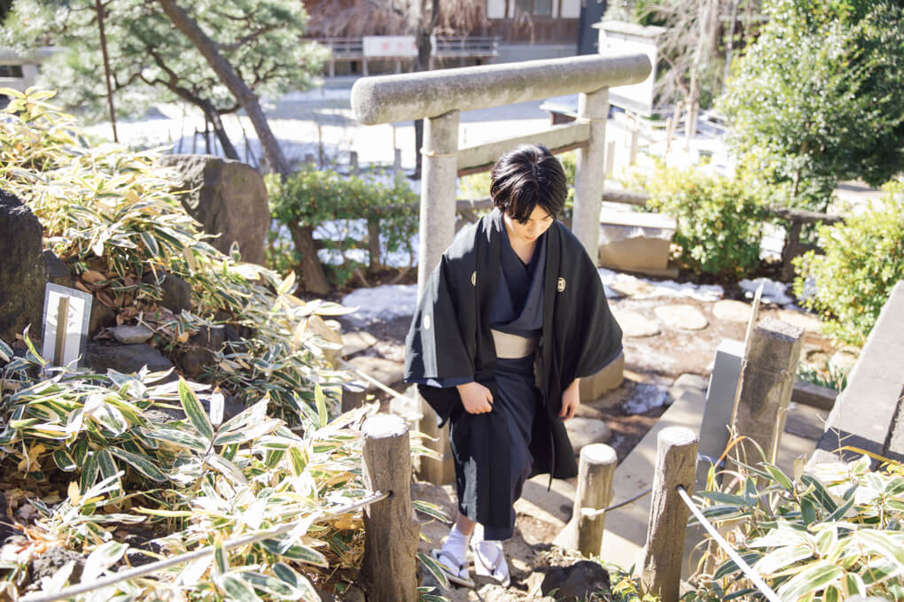 ゆうたろうデート　鳩森八幡神社　冨士塚