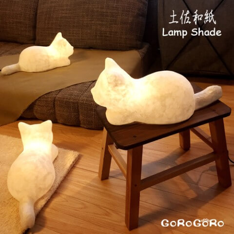 ヴィレヴァンオンライン　和紙猫ランプ