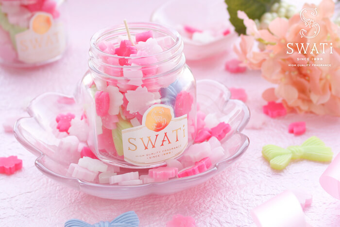 SWATiの人気シリーズコンペイトウキャンドル、4月は桜モチーフ