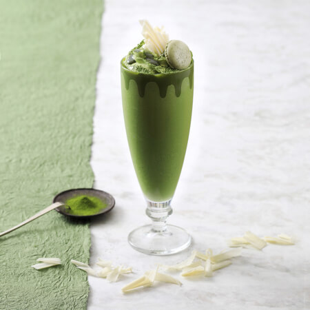 White Chocolate & Matcha Ice Drink Available at Lindt Chocolat Cafe for Spring
