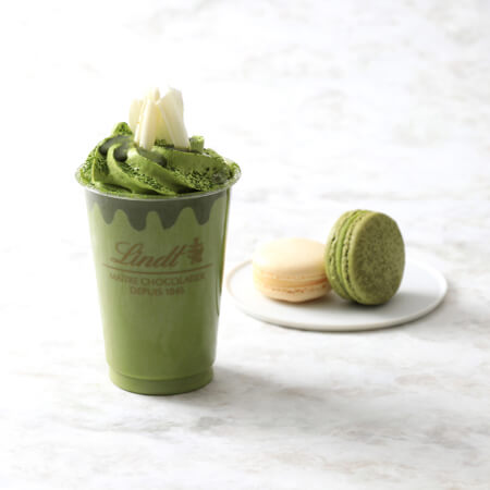 White Chocolate & Matcha Ice Drink Available at Lindt Chocolat Cafe for Spring