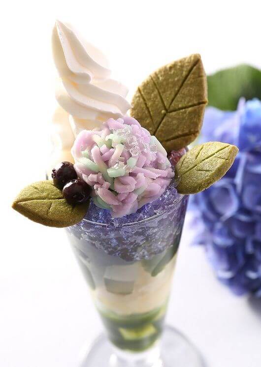 京都宇治茶　老舗　伊藤久右衛門　紫陽花フェア　スイーツ