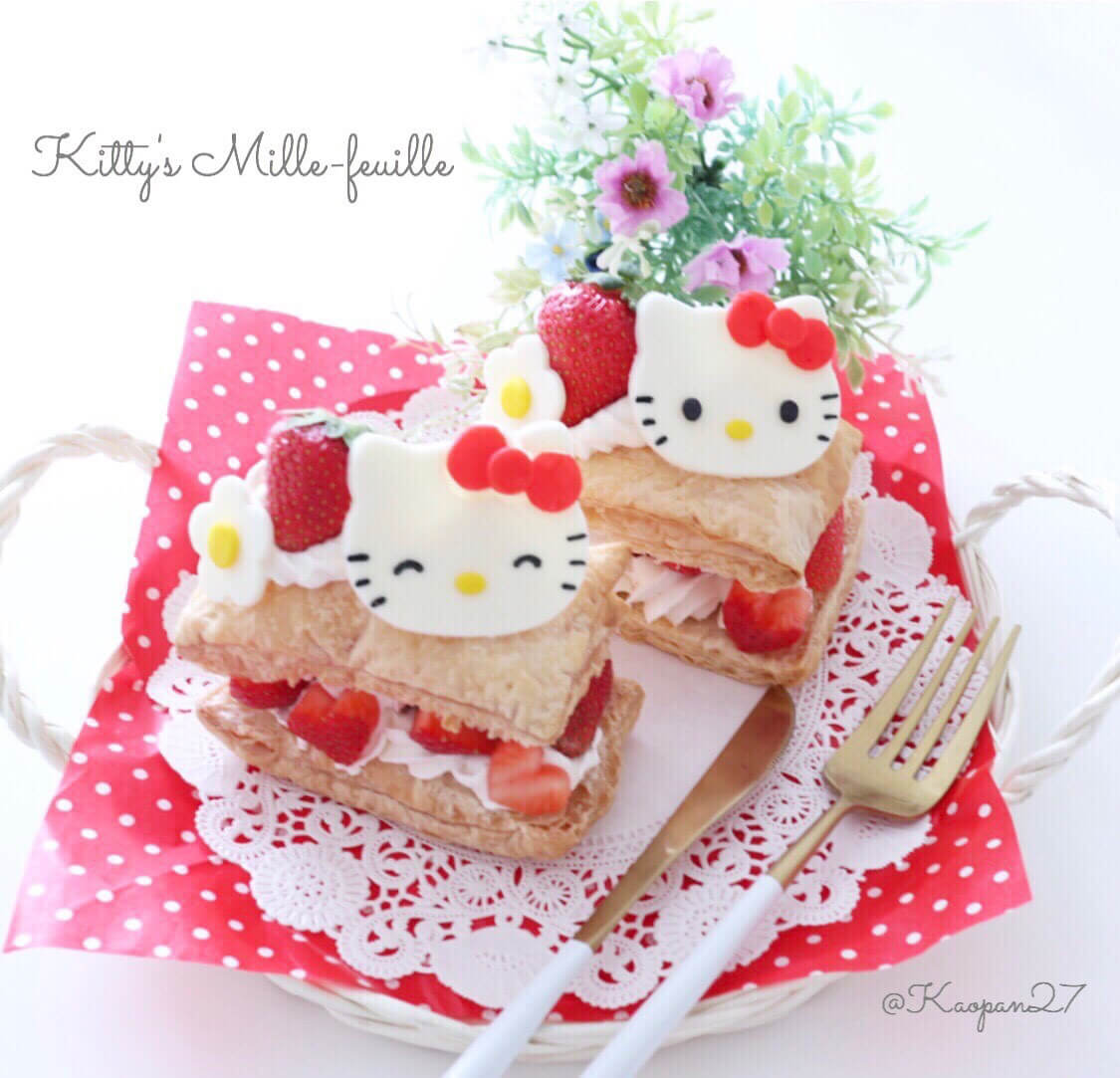 Kaori’s Easy Recipe – Learn how to make “Hello Kitty mille-feuille”