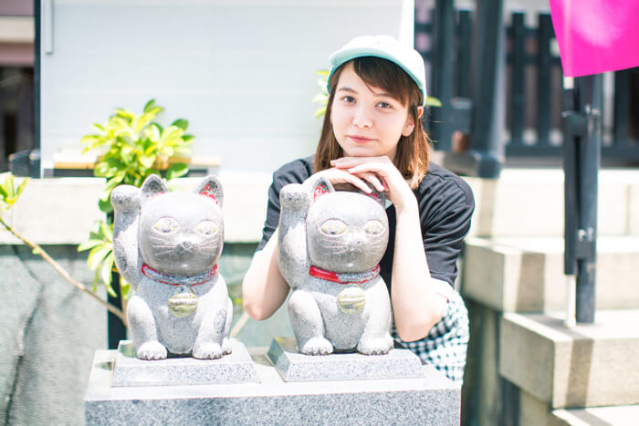 浅草　今戸神社 　石のなで猫　東京さんぽ