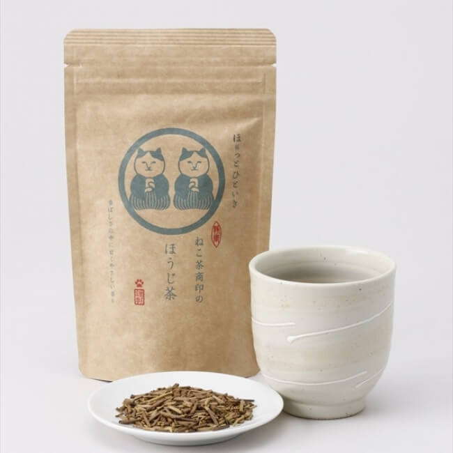 「ねこ茶商」日本茶 japanese tea cat　ほうじ茶　hojicha