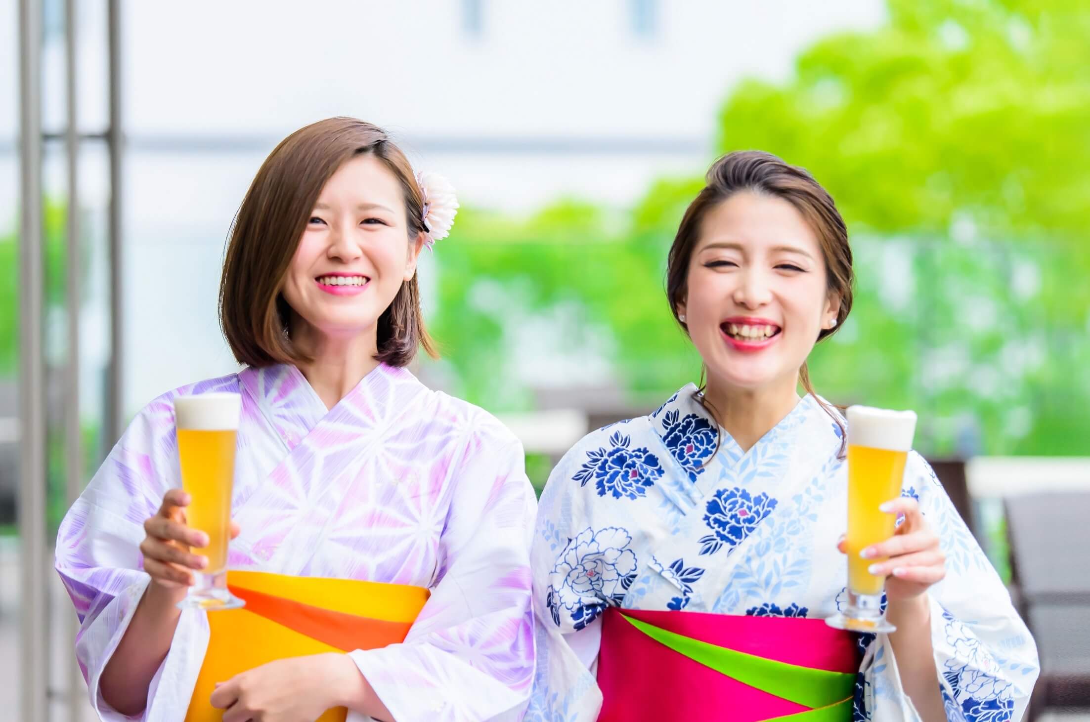 Choose Your Own Yukata and Dine at a Beer Garden in Yokohama Marine Tower