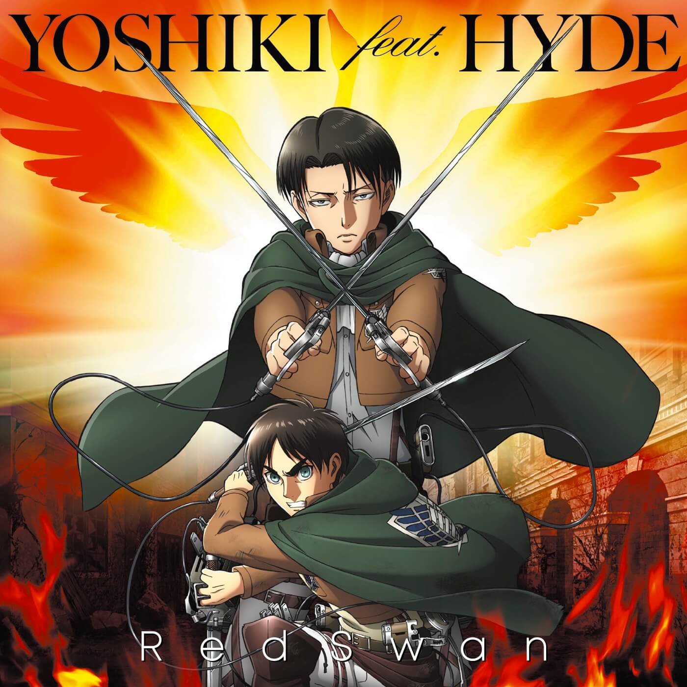 Yoshiki Feat Hydeが歌う Tvアニメ 進撃の巨人 Opテーマ Red Swan 発売決定 Moshi Moshi Nippon もしもしにっぽん
