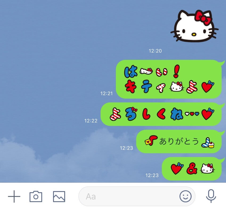 Lineのトークをキティちゃん一色に ハローキティ デコ文字 発売開始 Moshi Moshi Nippon もしもしにっぽん