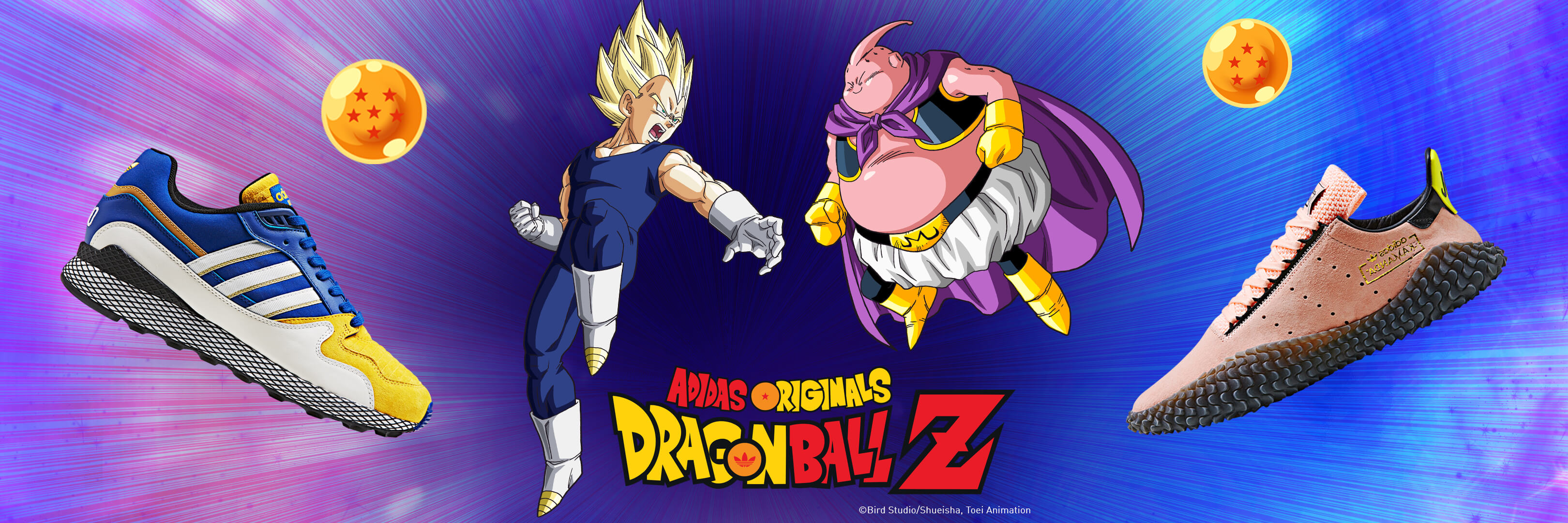 Zapatillas Adidas originales de Vegeta y Majin Buu de Dragon Z (Originals by Dragonball Z) a la venta el 24 de noviembre | MOSHI MOSHI NIPPON | もしもしにっぽん