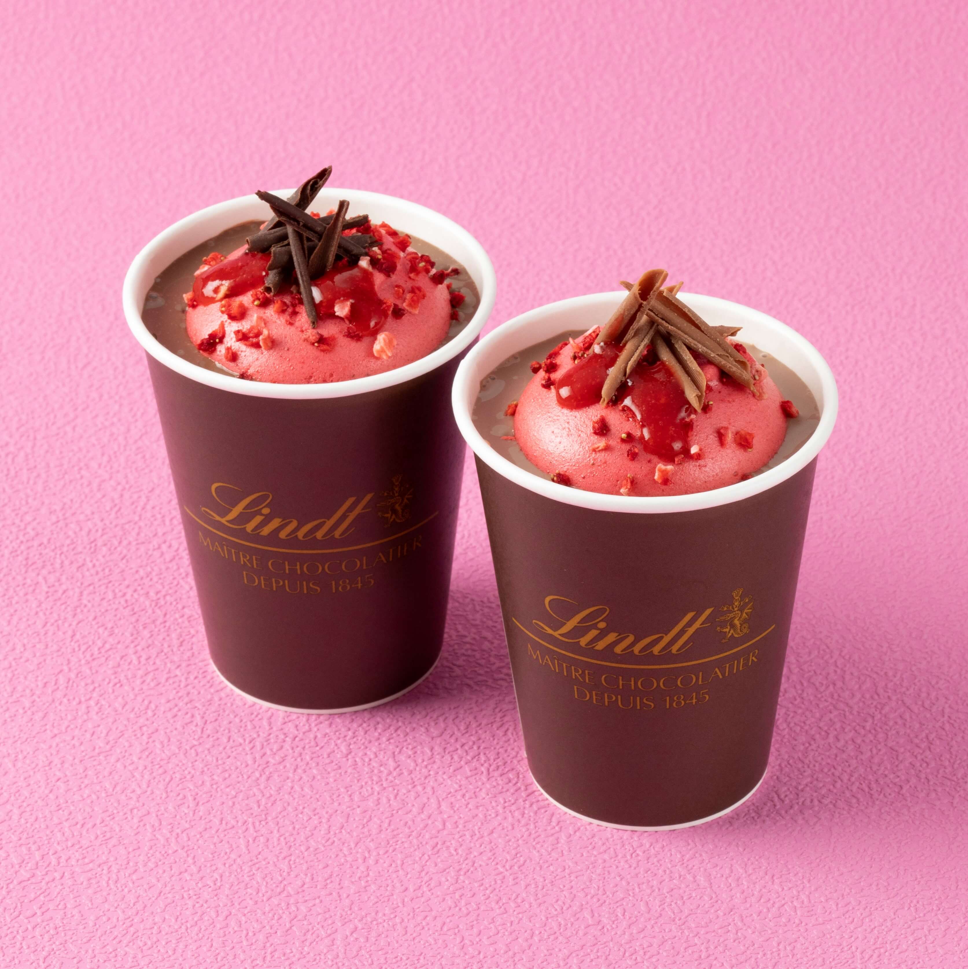 Lindt リンツ ストロベリーマシュマロ ホットチョコレートドリンク