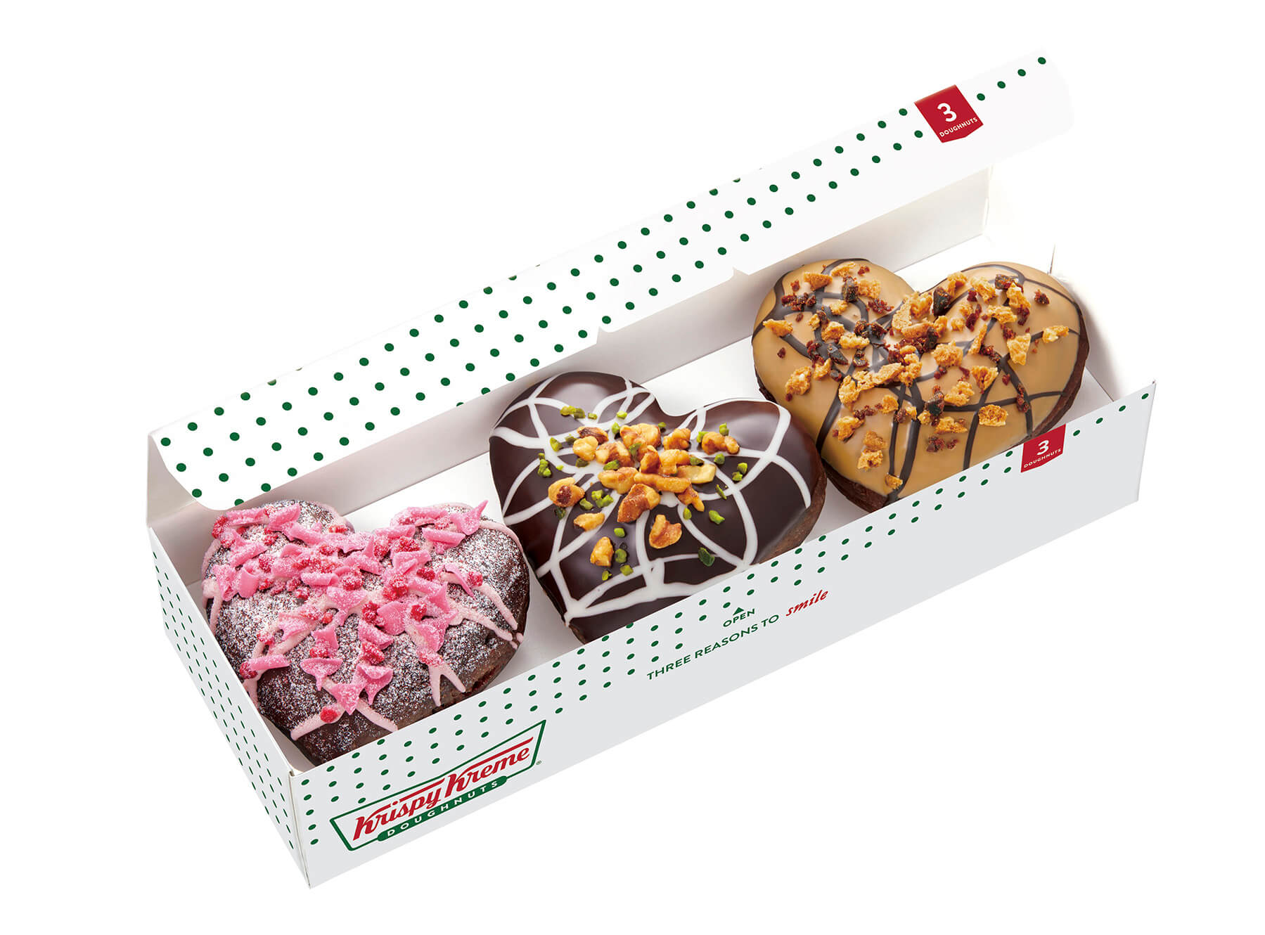 Krispykreme クリスピークリームドーナツ フォンダン ハート ボックス（3個）