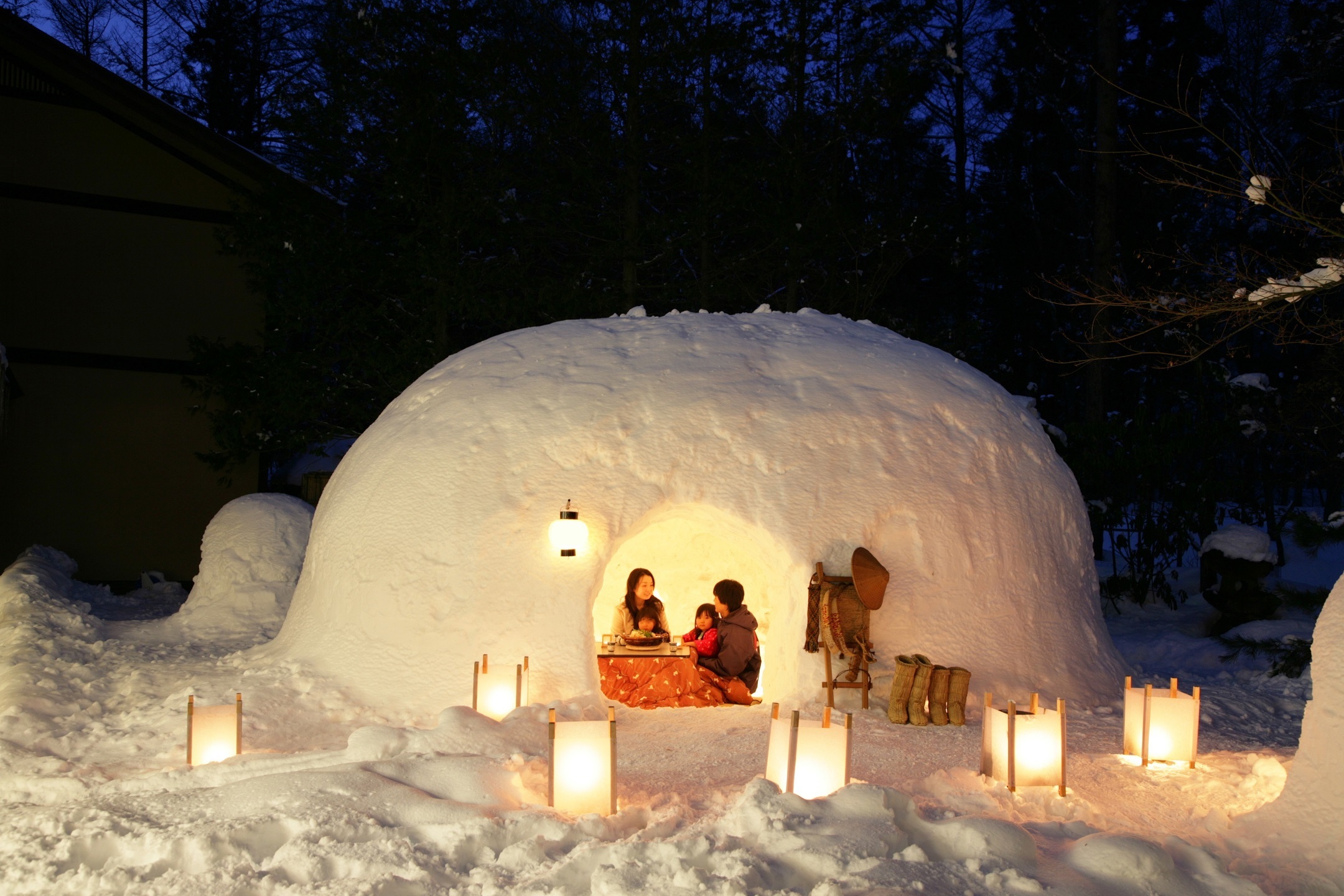 雪洞　アルプス　Nagano 星野リゾート　Hoshino Risort Japanese igloo かまくら_2