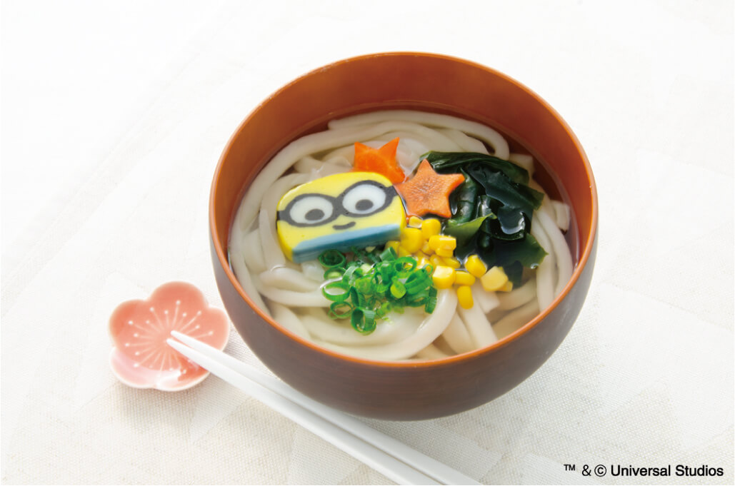 ミニオンかまぼこ_うどん_minion_udon