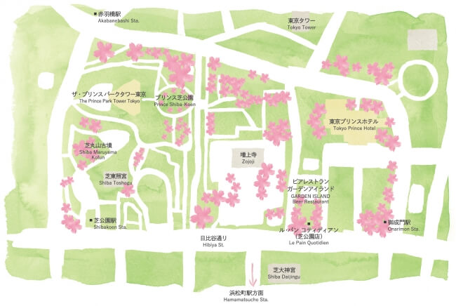 ホテル周辺 お花見MAP_map