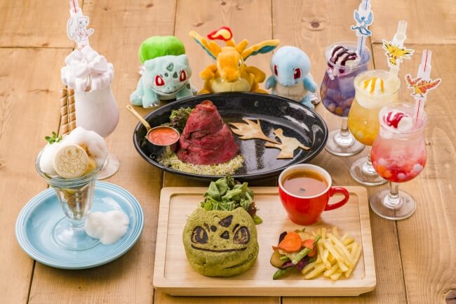 ポケモンカフェ Pokemon cafe 日本橋　Nihonbashi_ピカチュウ　フシギダネ