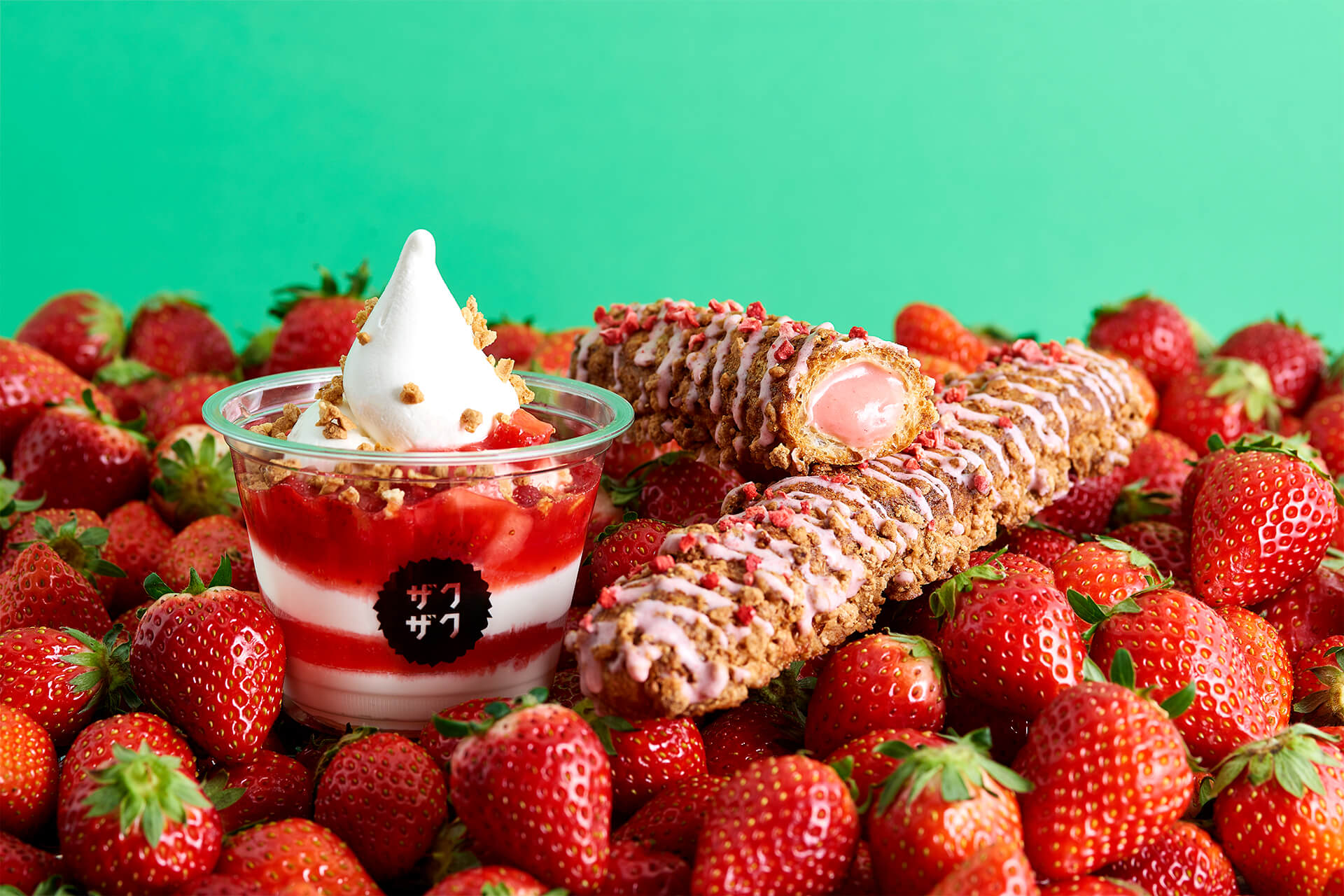 クロッカンシューザクザク itigoZK strawberry　いちごザク　いちごパフェ