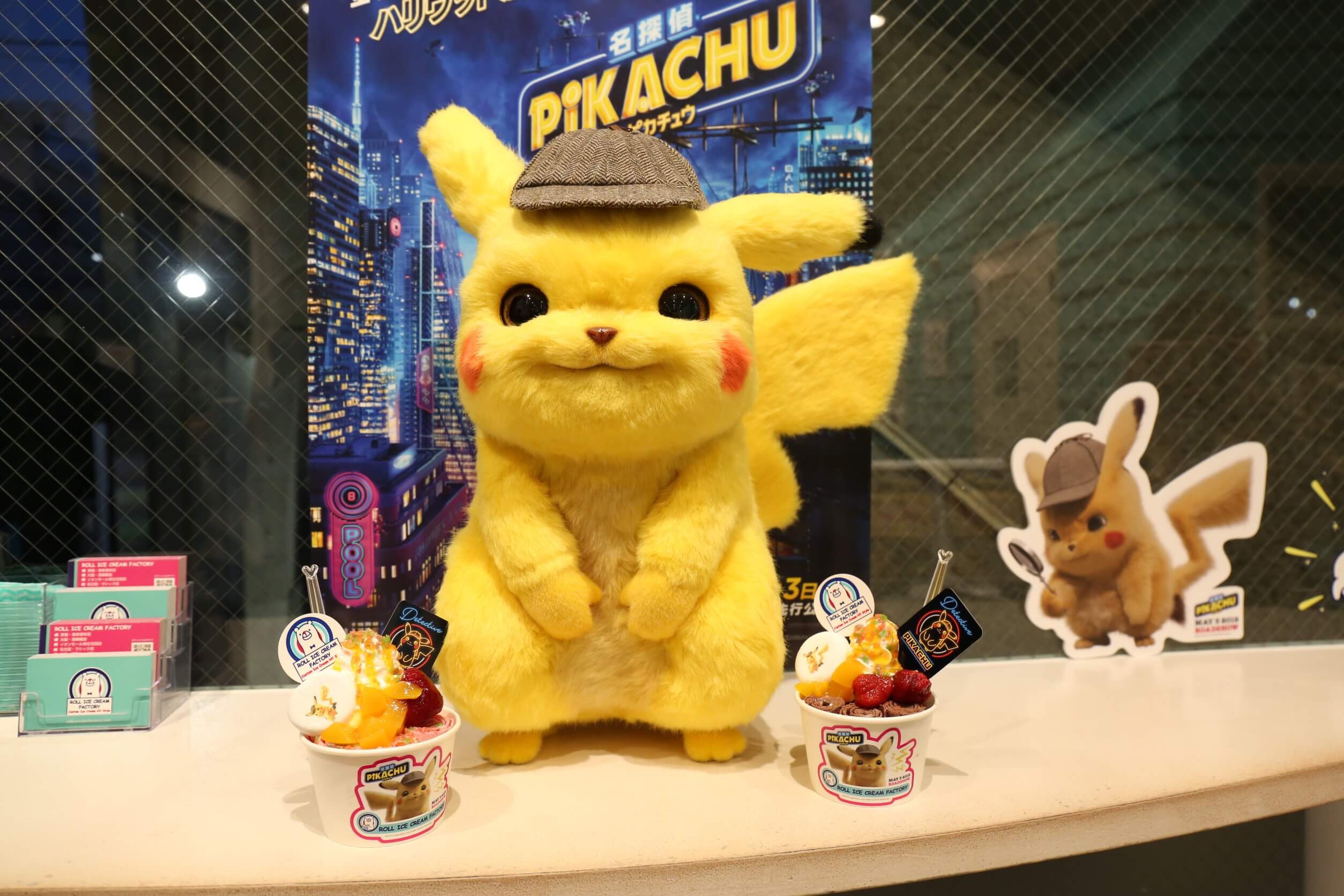 Food Review Detective Pikachu Roll Ice Cream Factory