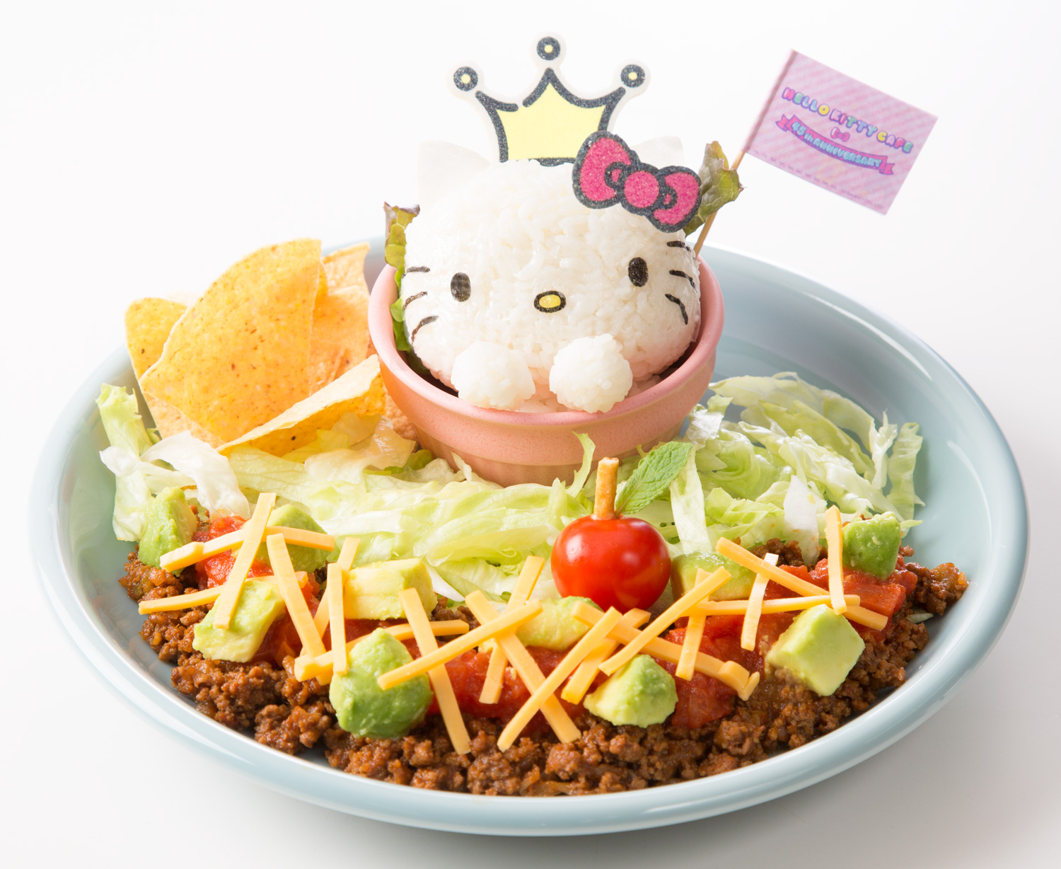 ハローキティカフェ hello kitty cafe ハローキティのひょっこりタコライス hyokkori taco rice ハローキティカフェ hello kitty cafe ハローキティimg_180685_1