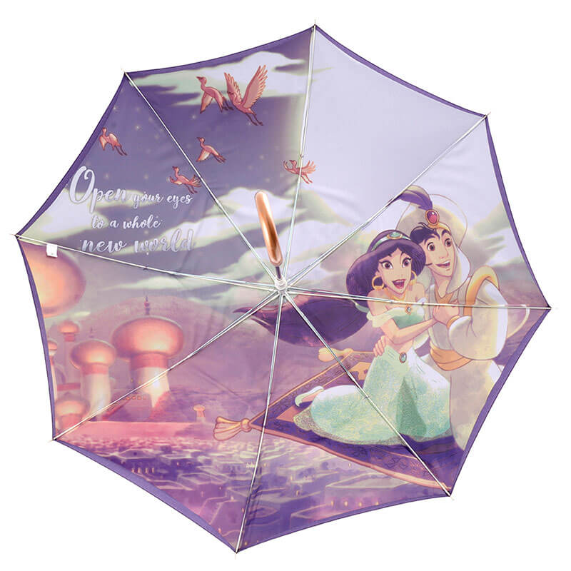 Tipo de salto paraguas Kui Ariel largo día lluvioso 2022 Disney Store Japón Nuevo 