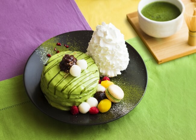 パンケーキ 宇治抹茶　Eggs ’n Things京都四条店 スイーツ pancake matcha kyoto sweets