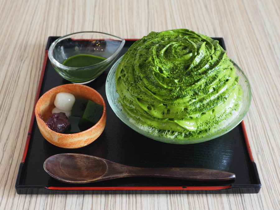 京都観光　京都旅行 Kyoto sightseeing　Kyoto food cafe recommend かき氷　Shaved ice matcha 抹茶_旅籠屋利兵衛 エスプーマ