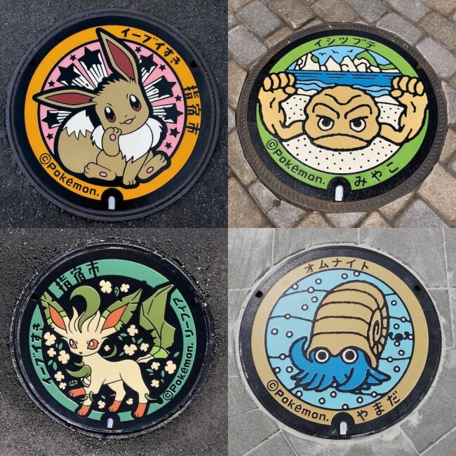 指宿市　ポケふた　ポケモン　マンホール