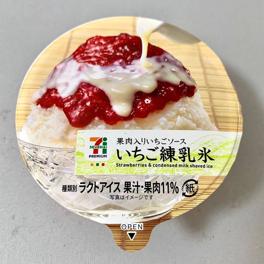 トップ　いちご練乳氷　もぐもぐにっぽん　コンビニアイス