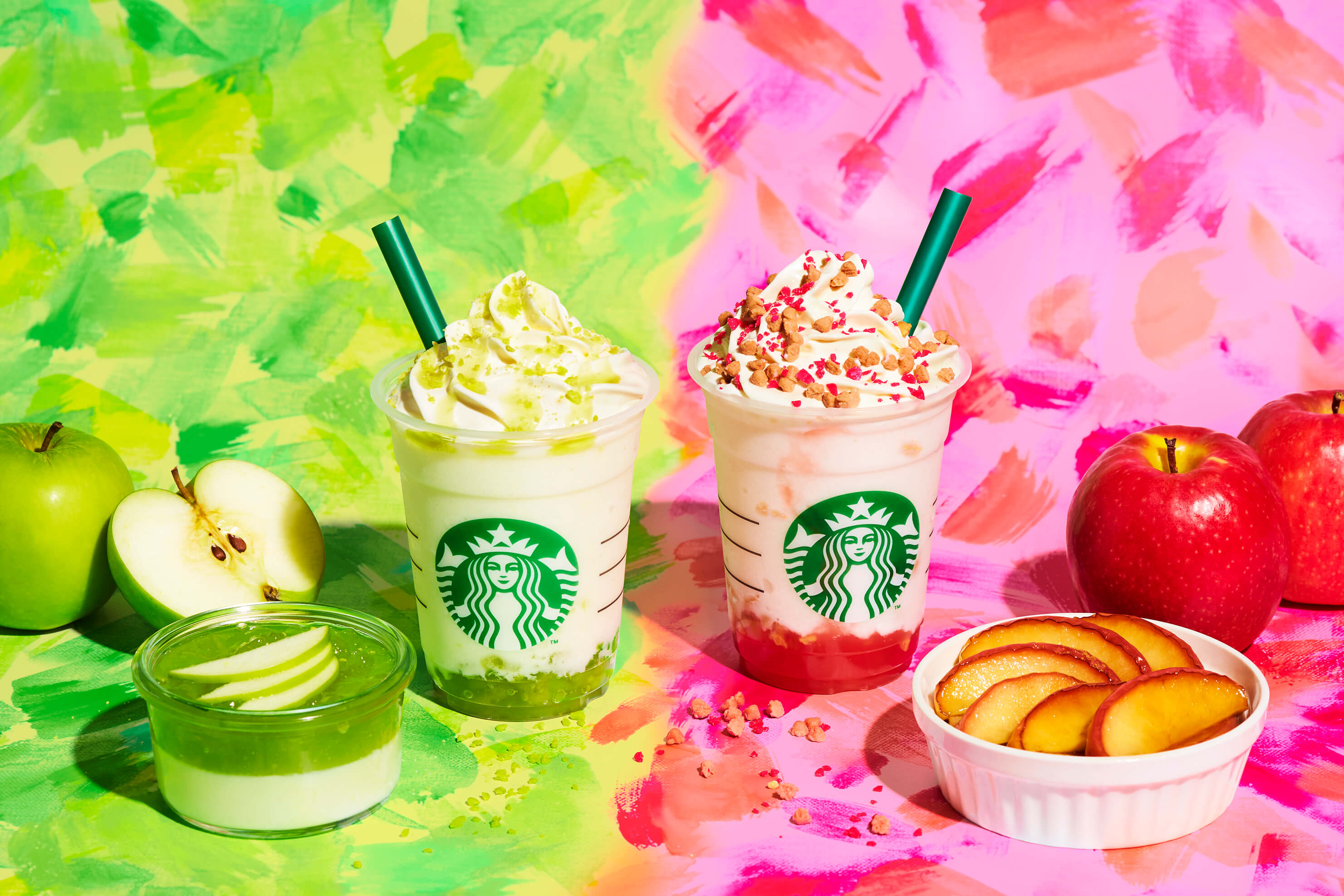 スターバックス 秋の新作は グリーン と ピンク のカラフルなフラペチーノ Moshi Moshi Nippon もしもしにっぽん