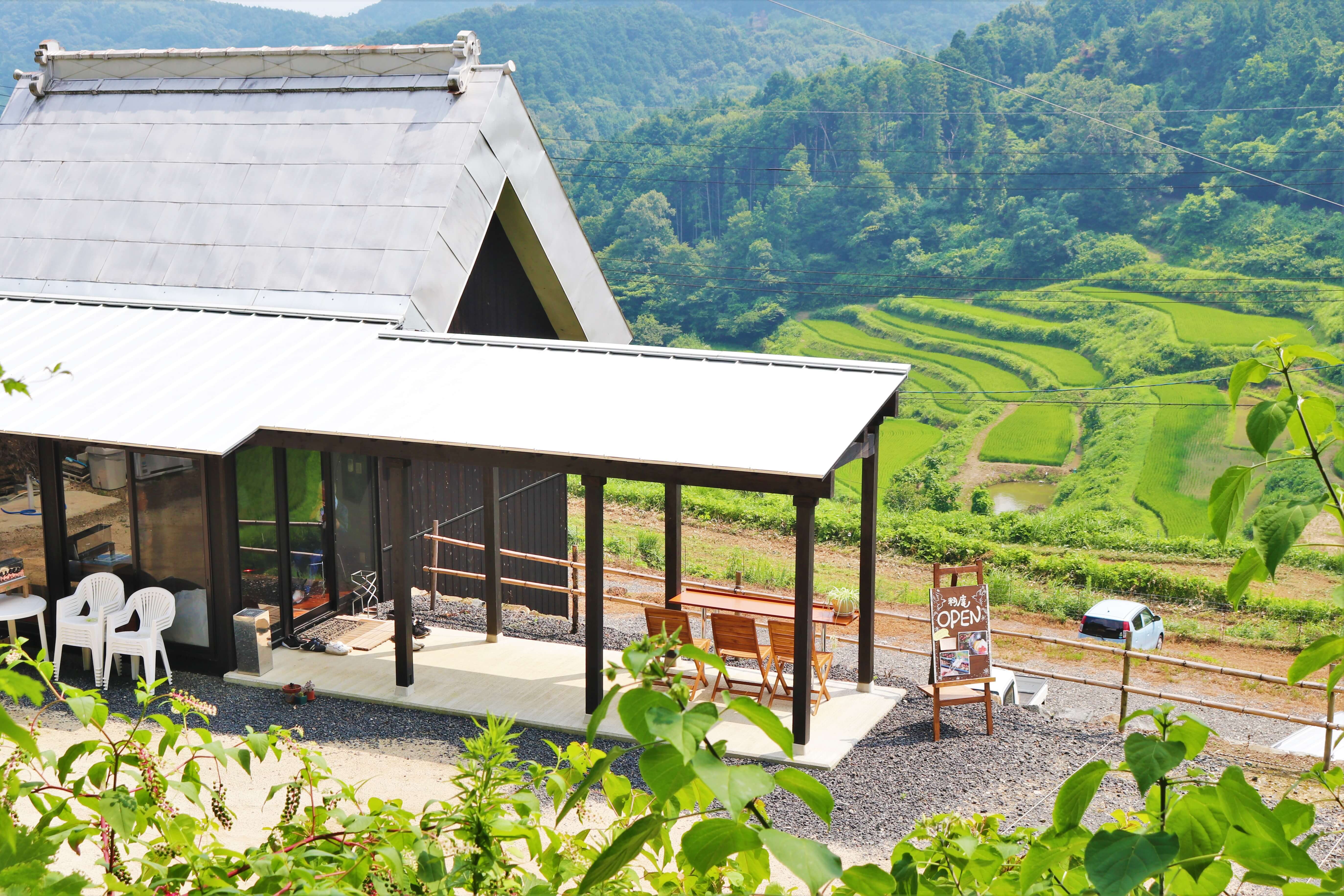 岡山県 上籾棚田 かみもみたなだ kamimomi tanada Okayama カフェ cafe