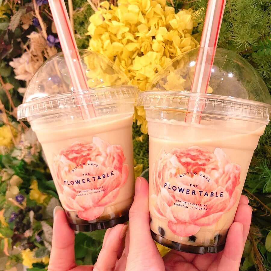 珍珠　Bubble tea　愛知県　名古屋　栄　The Flower Table　タピオカ　人気　オシャレ　カワイイ_1