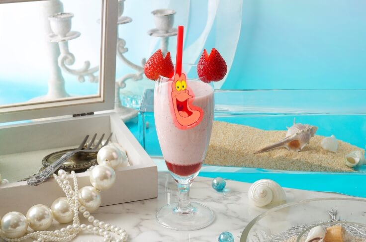 リトル・マーメイド コラボカフェ Little Mermaid collaborate cafe ＜セバスチャン＞お目付け役ストロベリースムージー