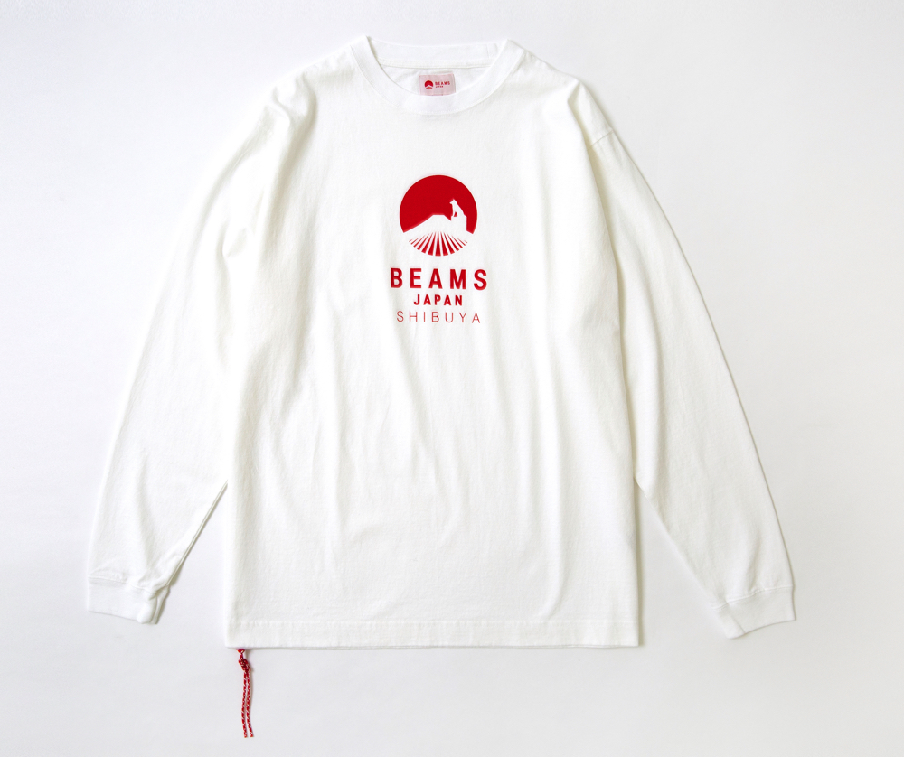 BEAMS JAPAN ハチ公ロゴ ロングTシャツ.