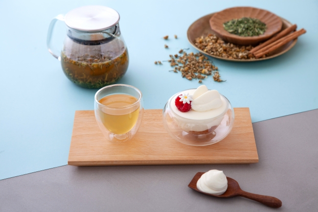 Herb Tea and Dessertシナモンブレンド茎茶　×　マスカ