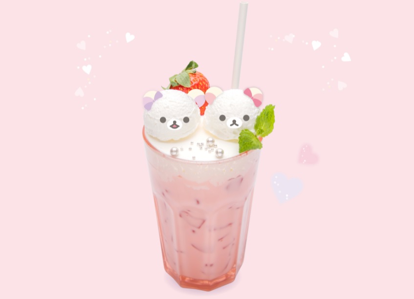 Korilakkuma Cafeツインコリラックマいちごミルク