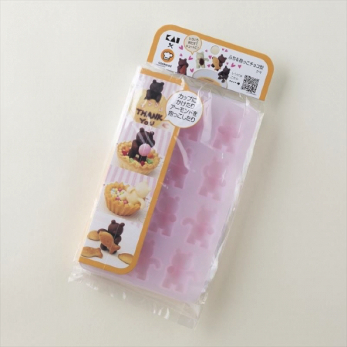 リラックマ バレンタイン レシピ グッズ Rilakkuma Valentine recipe items 貝印 ふち&抱っこチョコ型クマ