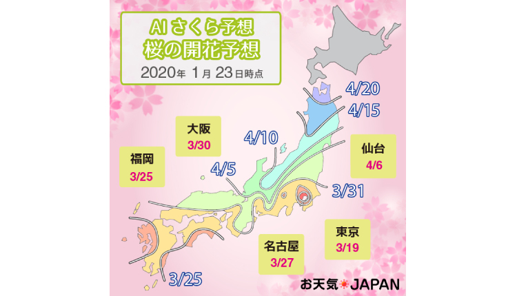 桜開花予想-さくら　日本　Tokyo-Kyoto-Cherry-blossoms-blooming
