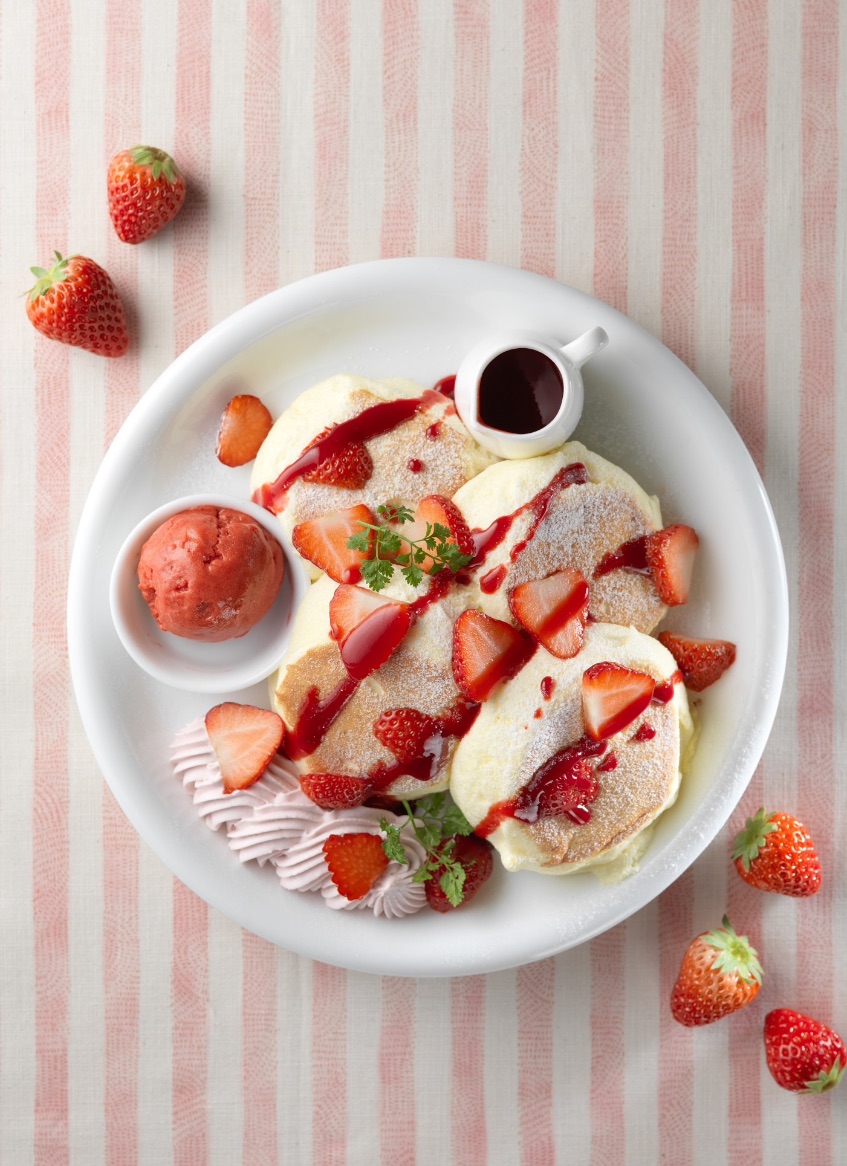 ドレモルタオ苺のパンケーキ Strawberry Pancakes 草莓煎餅_