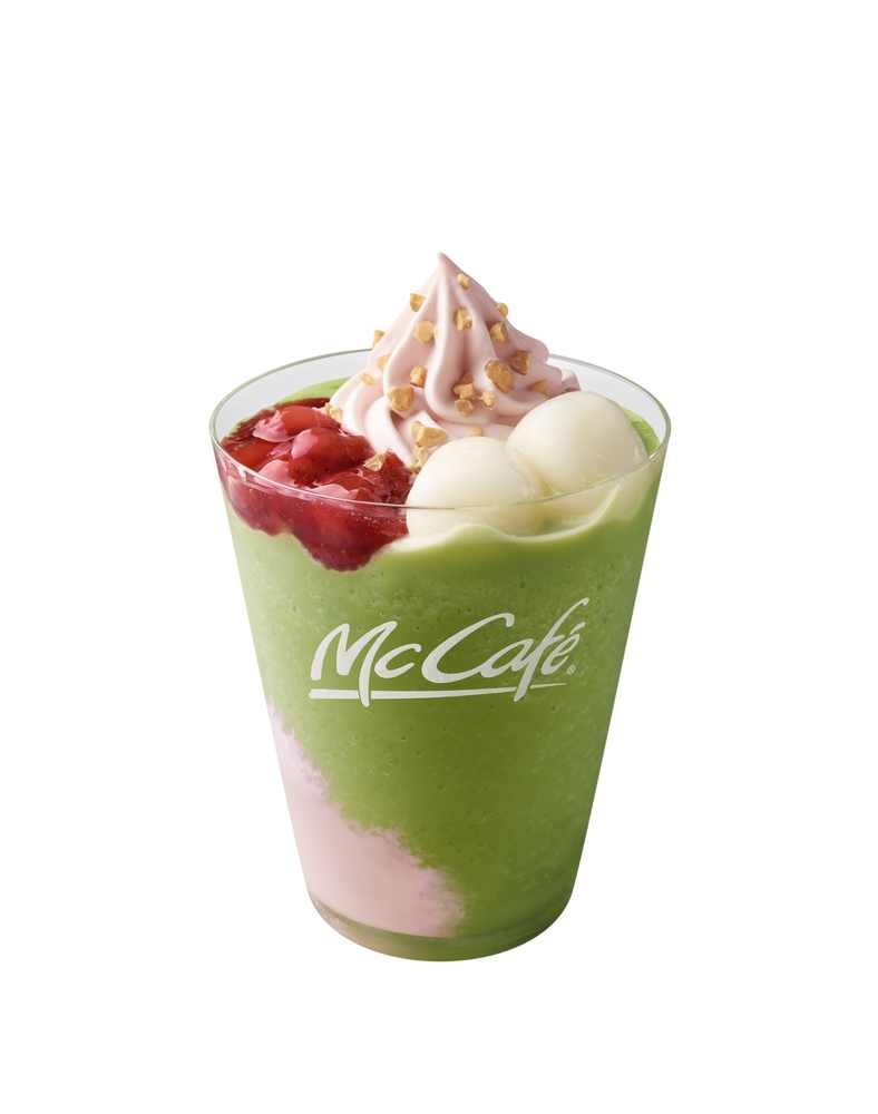 マクドナルド Mccafe By Barista にもちもち食感が楽しい和風ドリンク登場 いちご白玉抹茶フラッペ Moshi Moshi Nippon もしもしにっぽん