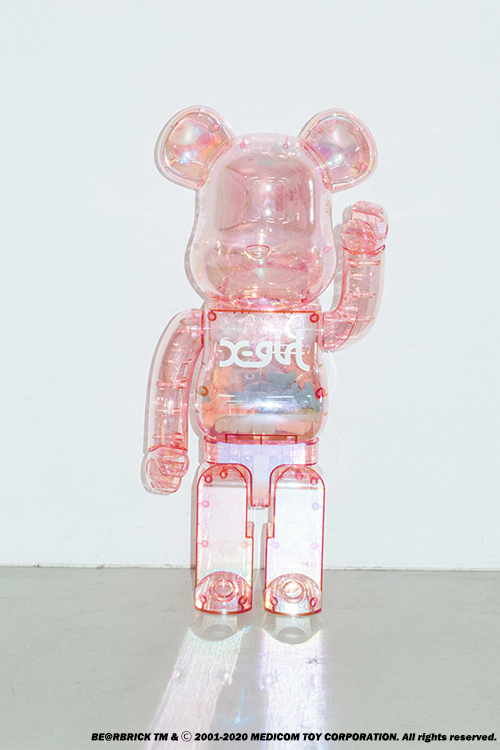 オンライン∫ BE@RBRICK - BE@RBRICK X-girl CLEAR PURPLE 100%/400%の ムノーリタ