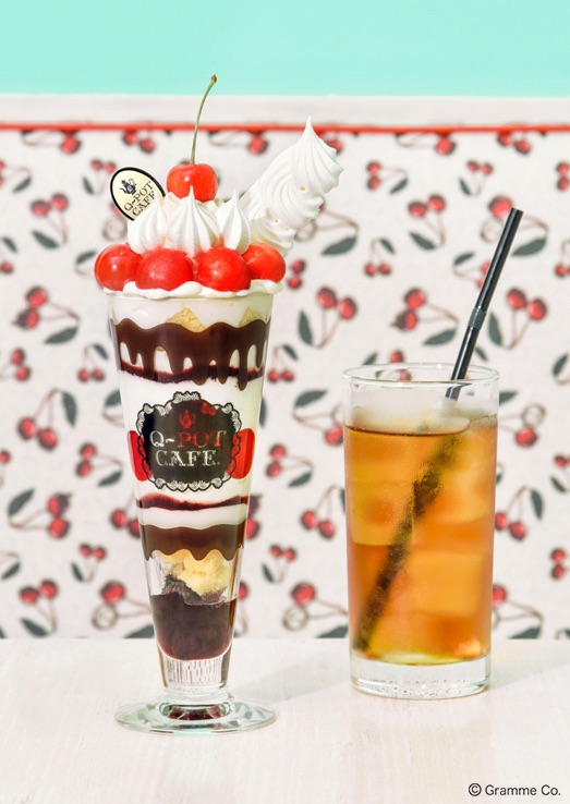 Q-pot CAFE. さくらんぼパフェ Cherry Parfait 櫻桃凍糕2