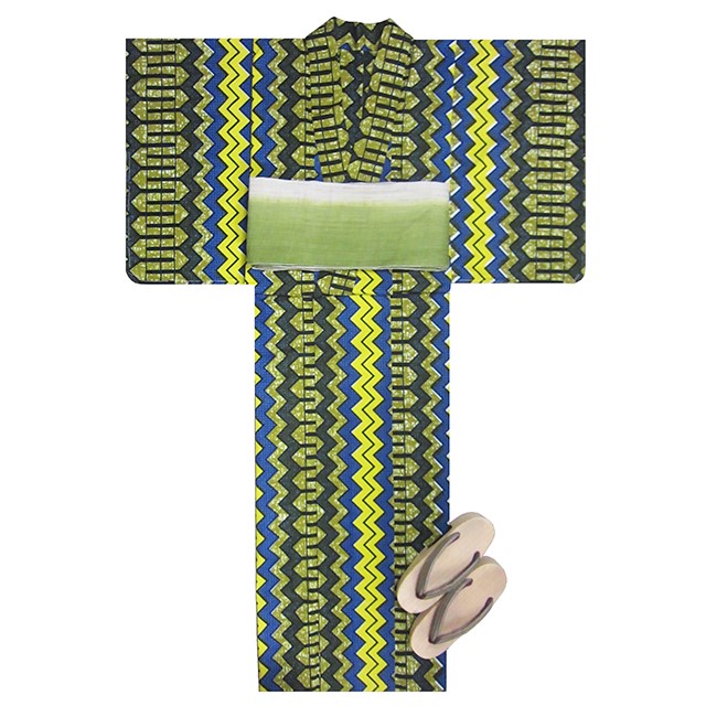 アフリカンプリントのゆかた African Print Yukata 浴衣1