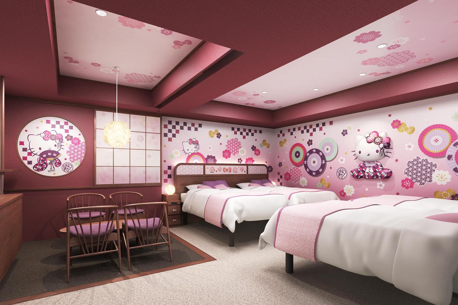 淺草東武飯店 誕生了 和風 演出的原創設計 Hello Kitty Room Moshi Moshi Nippon もしもしにっぽん