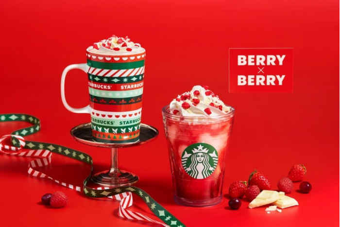 スターバックス ベリー×ベリー レアチーズ フラペチーノ® Starbucks Christmas drinks 2020 星巴克