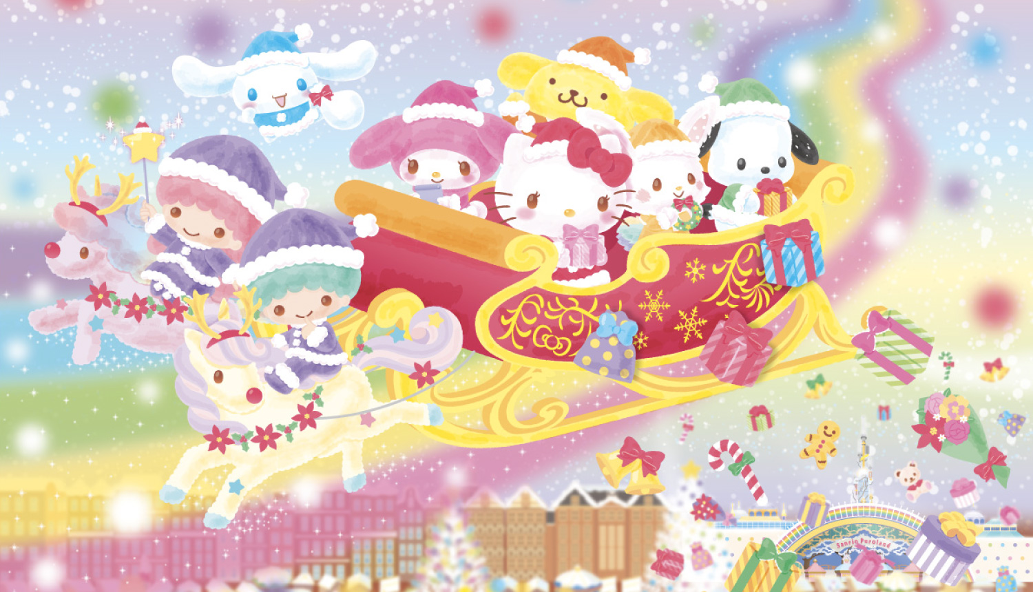 See Hello Kitty and friends sing Christmas carols at Sanrio Puroland this  holiday season