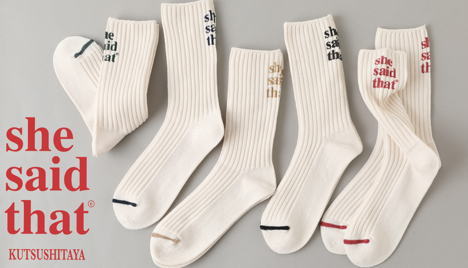 she said that x Tabio Release Collab Sock Collection, MOSHI MOSHI NIPPON