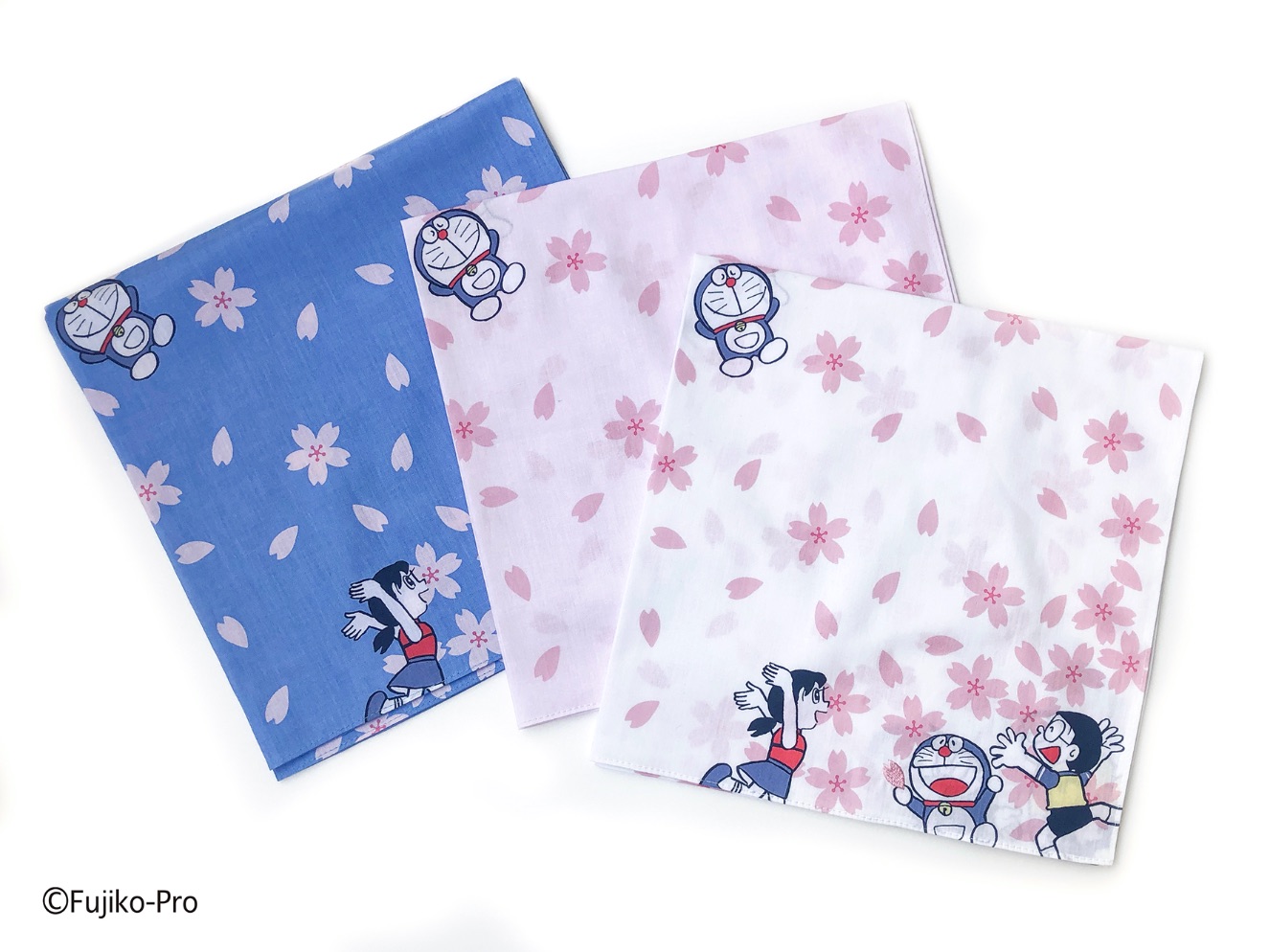 ドラえもん 桜柄ハンカチ Doraemon cherry blossom handkerchief 哆啦A夢2
