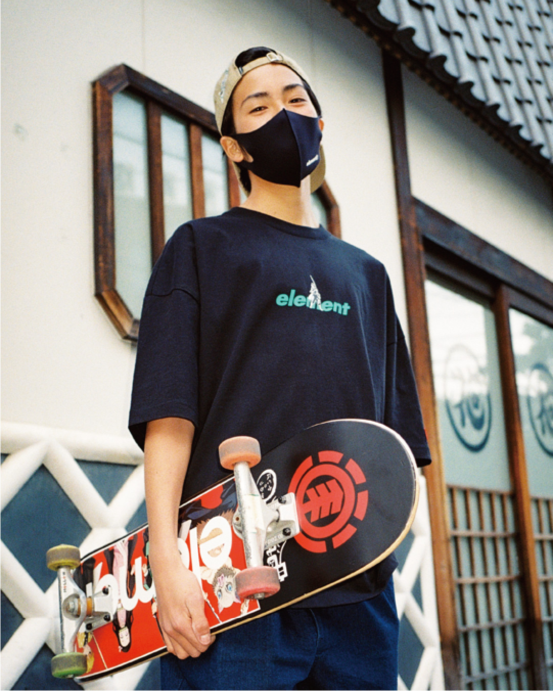 Element x Demon Slayer: Kimetsu no Yaiba T-Shirt and Skateboard 
