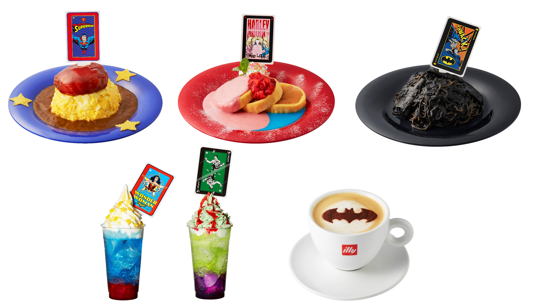 ｄｃ展 スーパーヒーローの誕生 開催記念コラボメニューがグランフロント大阪 カフェラボにて登場 Moshi Moshi Nippon もしもしにっぽん